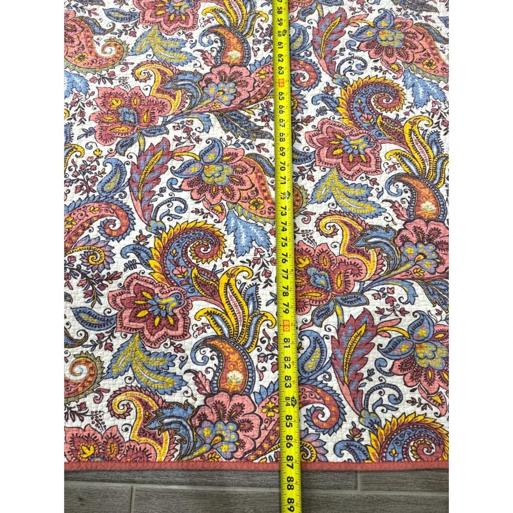 Dream At Home Reversible Paisley Floral Quilt Queen Boho Cottagecore Bedding